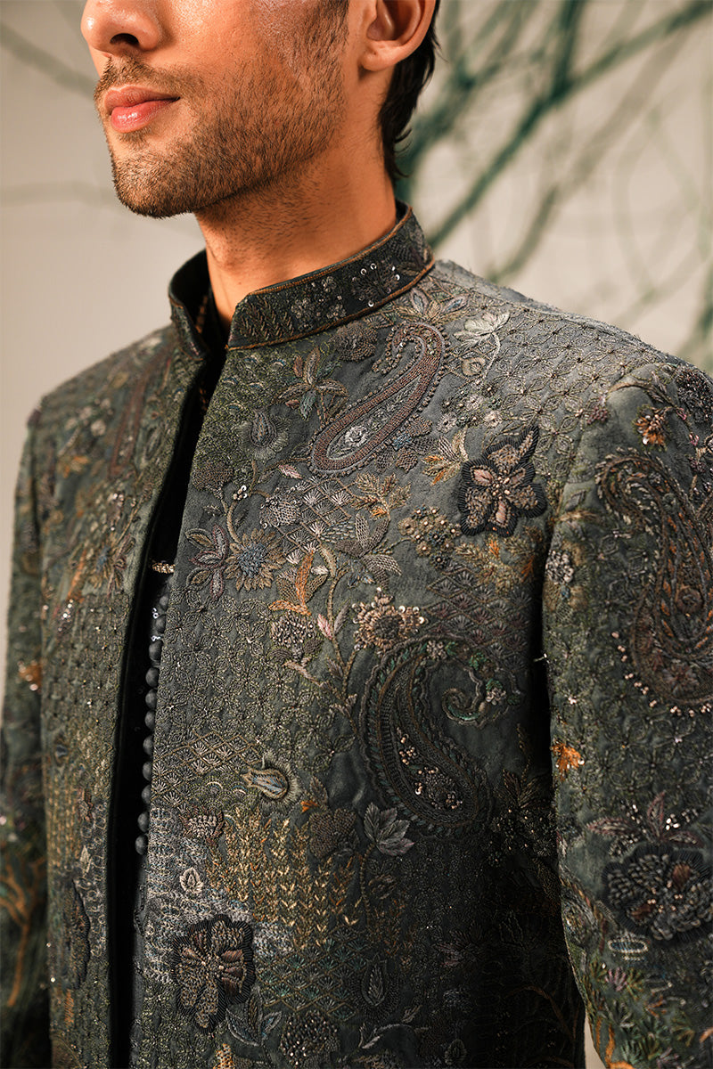 Republic By Omar Farooq | Sherwani Couture | 'Yunus' Hand Embroidered Sherwani -  Republic by Omar Farooq SHERWANI COUTURE - Original Designer Dress - House of Maryam