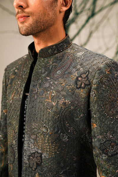 Republic By Omar Farooq | Sherwani Couture | 'Yunus' Hand Embroidered Sherwani -  Republic by Omar Farooq SHERWANI COUTURE - Original Designer Dress - House of Maryam