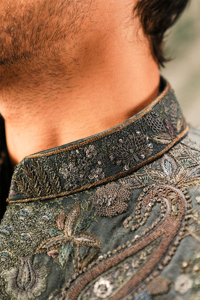 Republic By Omar Farooq | Sherwani Couture | 'Yunus' Hand Embroidered Sherwani -  Republic by Omar Farooq SHERWANI COUTURE - Original Designer Dress - House of Maryam