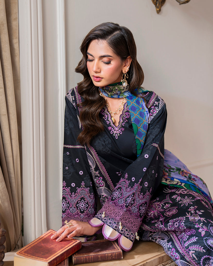 Roheenaz | Aezel Embroidered Cambric | Emera -  Roheenaz Ladies Clothes - Original Designer Dress - House of Maryam