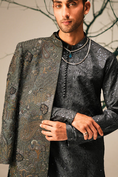 Republic By Omar Farooq | Sherwani Couture | 'Yunus' Hand Embroidered Sherwani -  Republic by Omar Farooq SHERWANI COUTURE - Original Designer Dress - House of Maryam