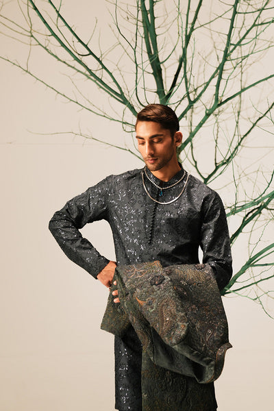 Republic By Omar Farooq | Sherwani Couture | 'Yunus' Hand Embroidered Sherwani -  Republic by Omar Farooq SHERWANI COUTURE - Original Designer Dress - House of Maryam