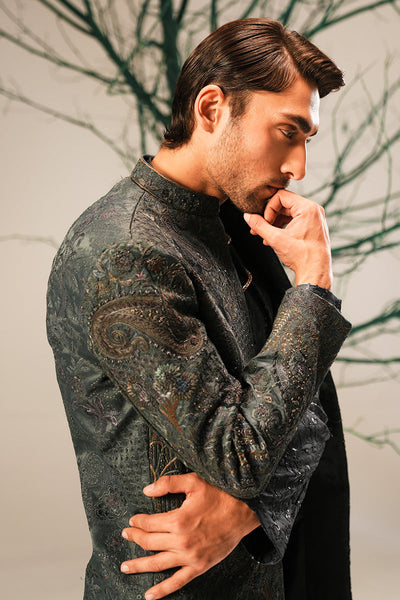 Republic By Omar Farooq | Sherwani Couture | 'Yunus' Hand Embroidered Sherwani -  Republic by Omar Farooq SHERWANI COUTURE - Original Designer Dress - House of Maryam