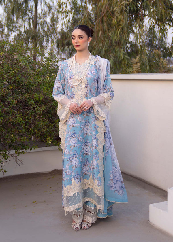 Myeesha | Lamhay Luxury Lawn 25 | Shabnam -  Myeesha Ladies Clothes - Original Designer Dress - House of Maryam