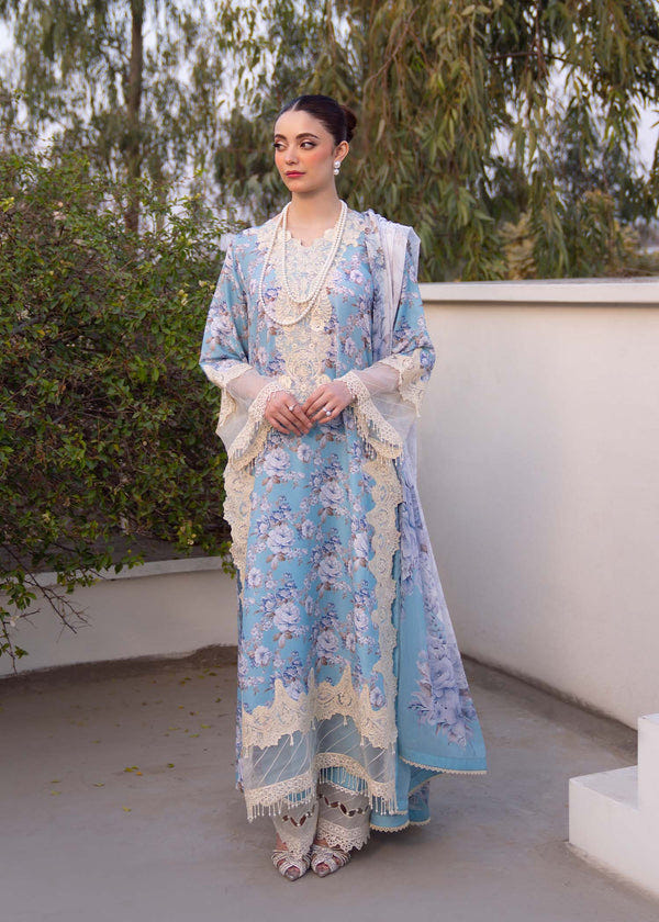 Myeesha | Lamhay Luxury Lawn 25 | Shabnam -  Myeesha Ladies Clothes - Original Designer Dress - House of Maryam