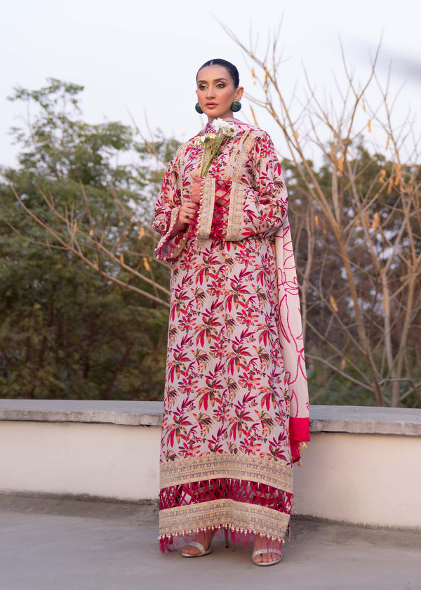 Myeesha | Lamhay Luxury Lawn 25 | Gulab -  Myeesha Ladies Clothes - Original Designer Dress - House of Maryam