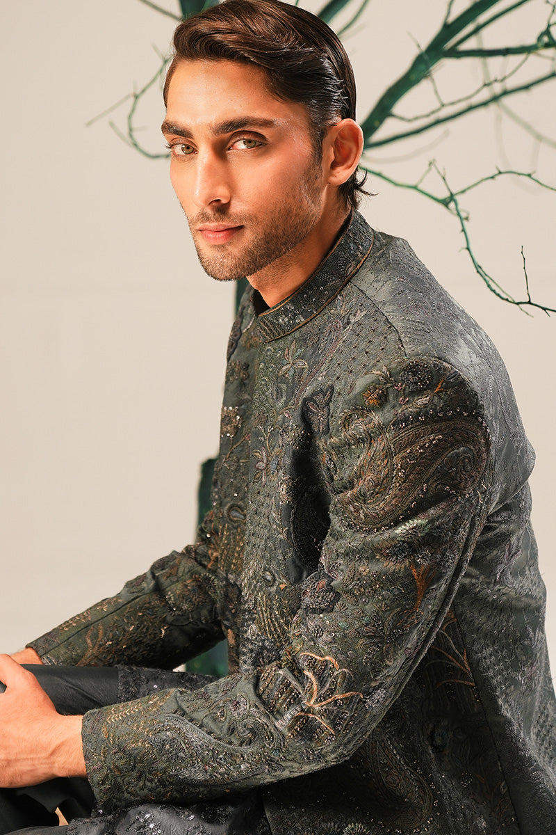 Republic By Omar Farooq | Sherwani Couture | 'Yunus' Hand Embroidered Sherwani -  Republic by Omar Farooq SHERWANI COUTURE - Original Designer Dress - House of Maryam