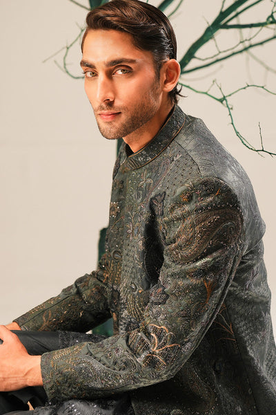 Republic By Omar Farooq | Sherwani Couture | 'Yunus' Hand Embroidered Sherwani -  Republic by Omar Farooq SHERWANI COUTURE - Original Designer Dress - House of Maryam