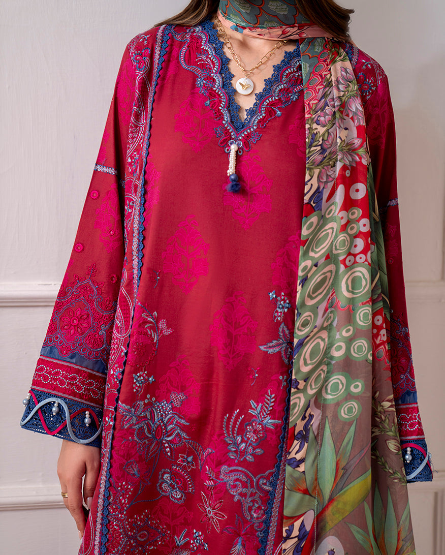 Roheenaz | Aezel Embroidered Cambric | Oriva -  Roheenaz Ladies Clothes - Original Designer Dress - House of Maryam