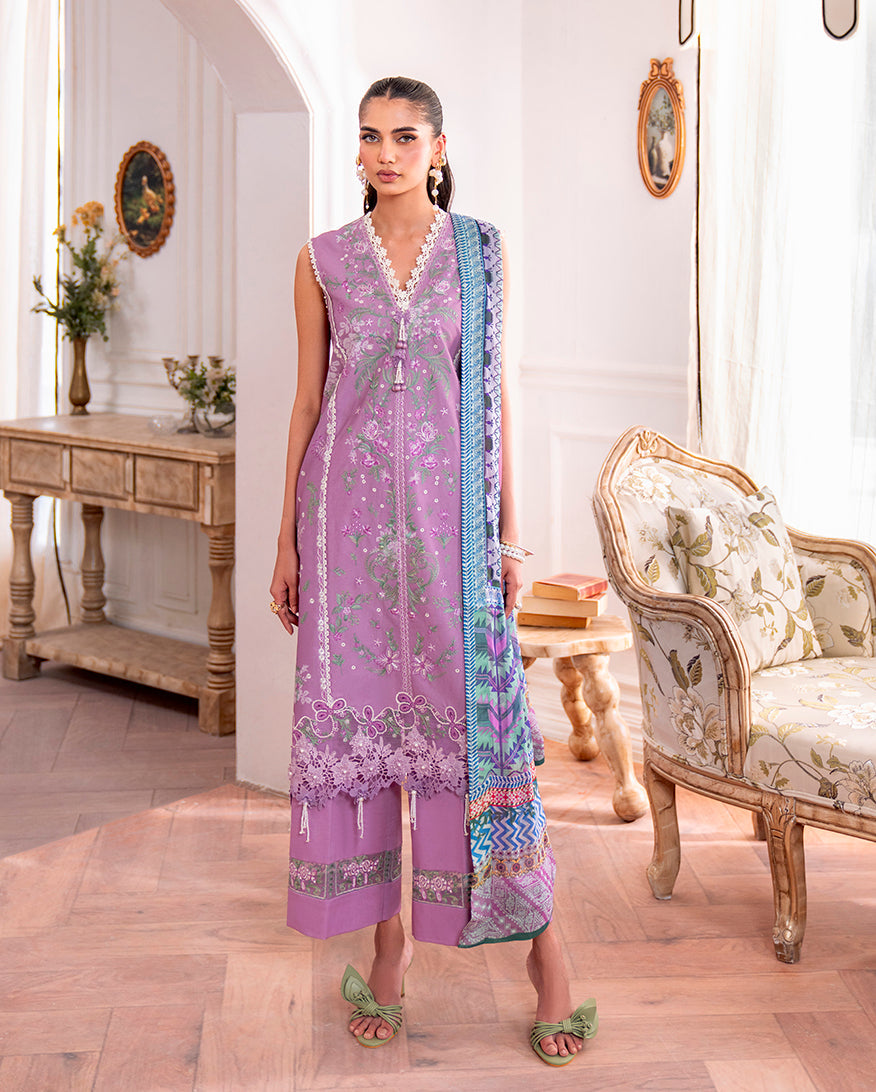 Roheenaz | Aezel Embroidered Cambric | Laila -  Roheenaz Ladies Clothes - Original Designer Dress - House of Maryam