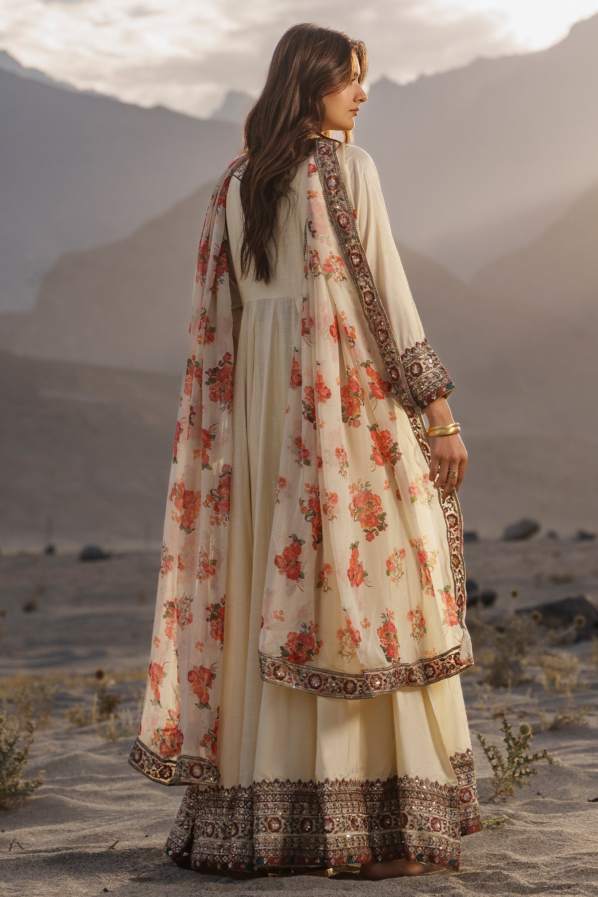 Charizma | Festive Pret | 3 Pcs Stitched Raw Silk Pishwas CMA-6-430-OFF WHITE, image 2