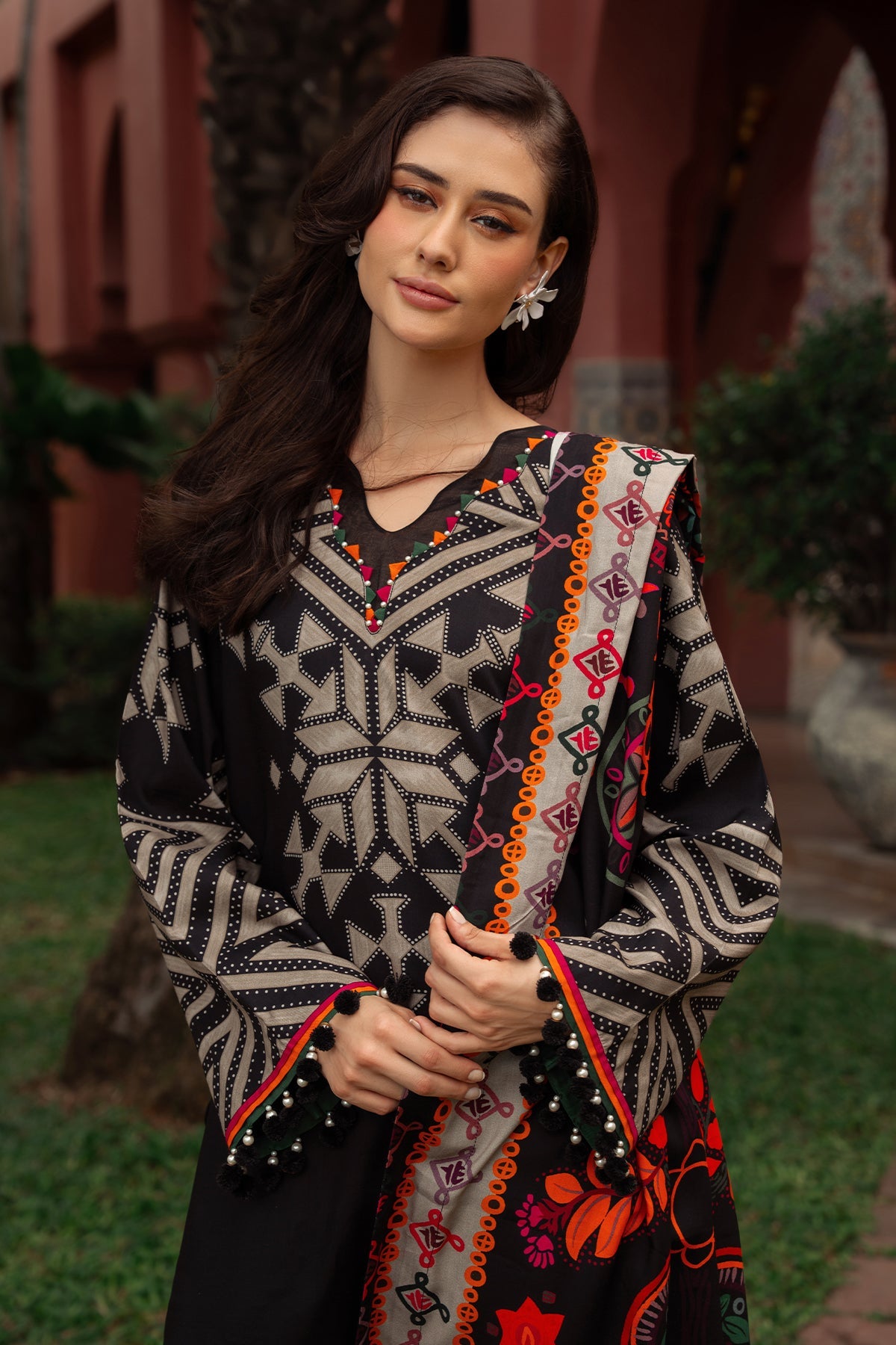 Charizma | C Prints Winter 25 |  3-PC Unstitched Printed Linen Collection CPW5-06, image 3
