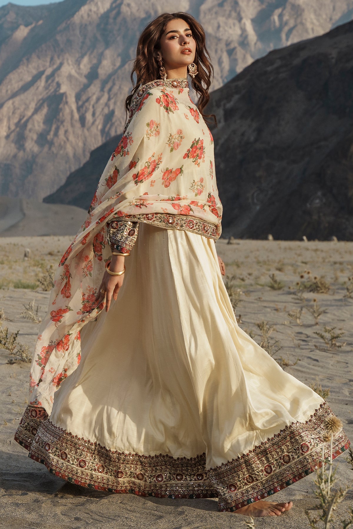 Charizma | Festive Pret | 3 Pcs Stitched Raw Silk Pishwas CMA-6-430-OFF WHITE, image 5
