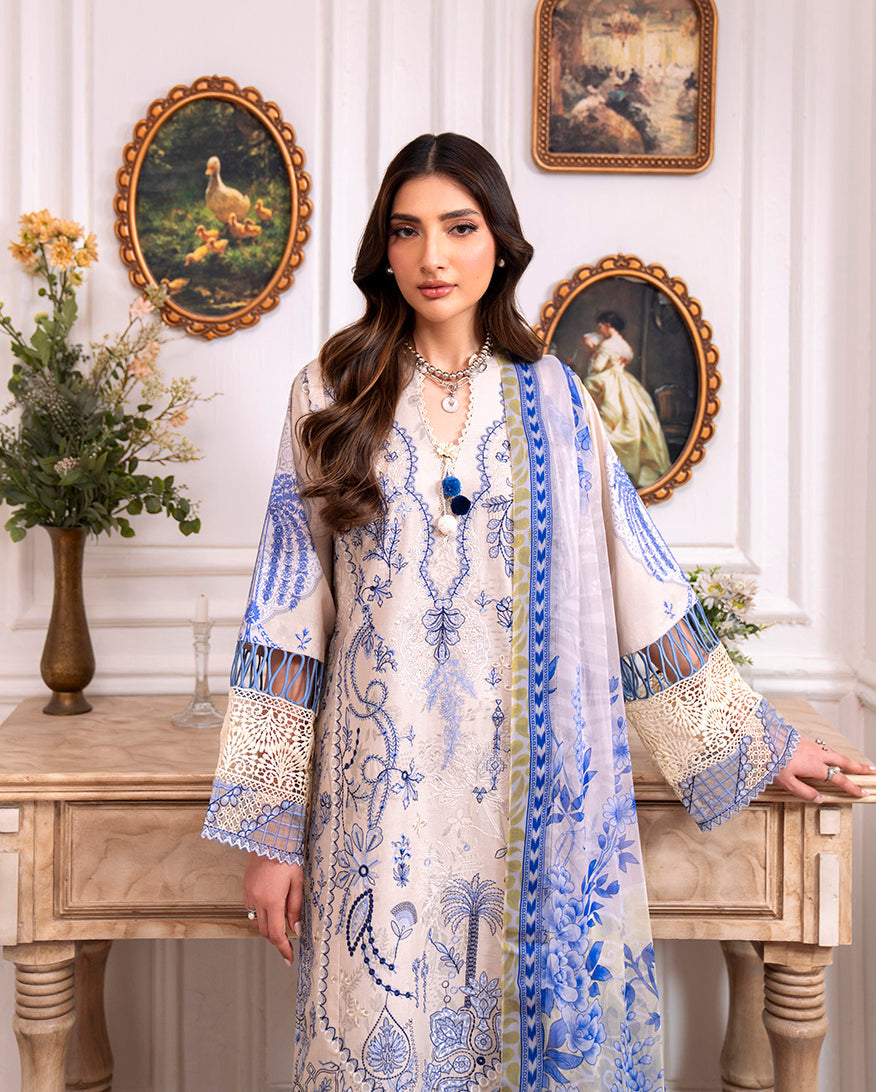 Roheenaz | Aezel Embroidered Cambric | Eleen -  Roheenaz Ladies Clothes - Original Designer Dress - House of Maryam