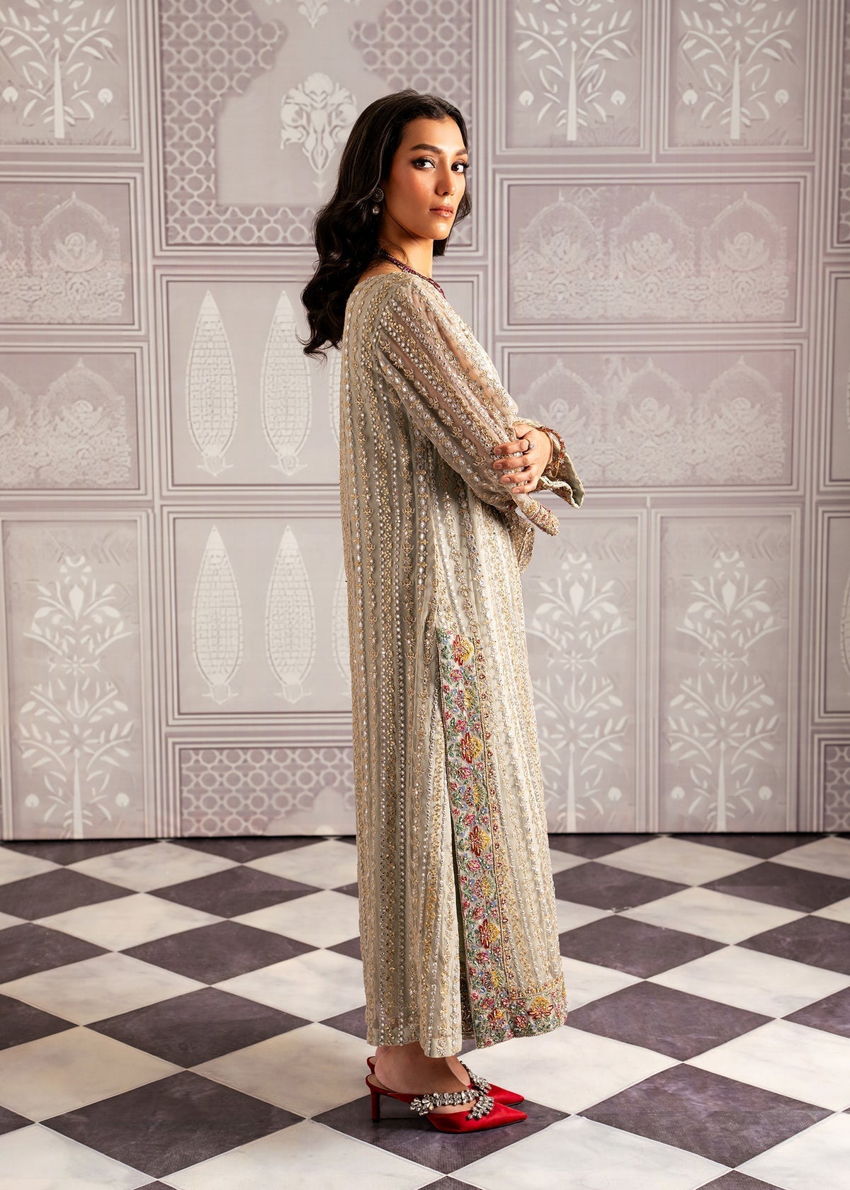 Mahgul | Echoes of Elara | Mint Gold -  Mahgul Ladies Clothes - Original Designer Dress - House of Maryam