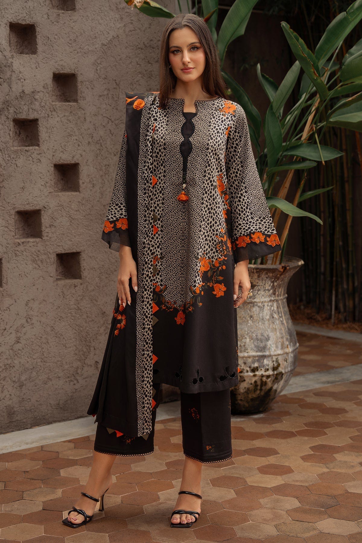 Charizma | C Prints Winter 25 |  3-PC Unstitched Printed Linen Collection CPW5-08