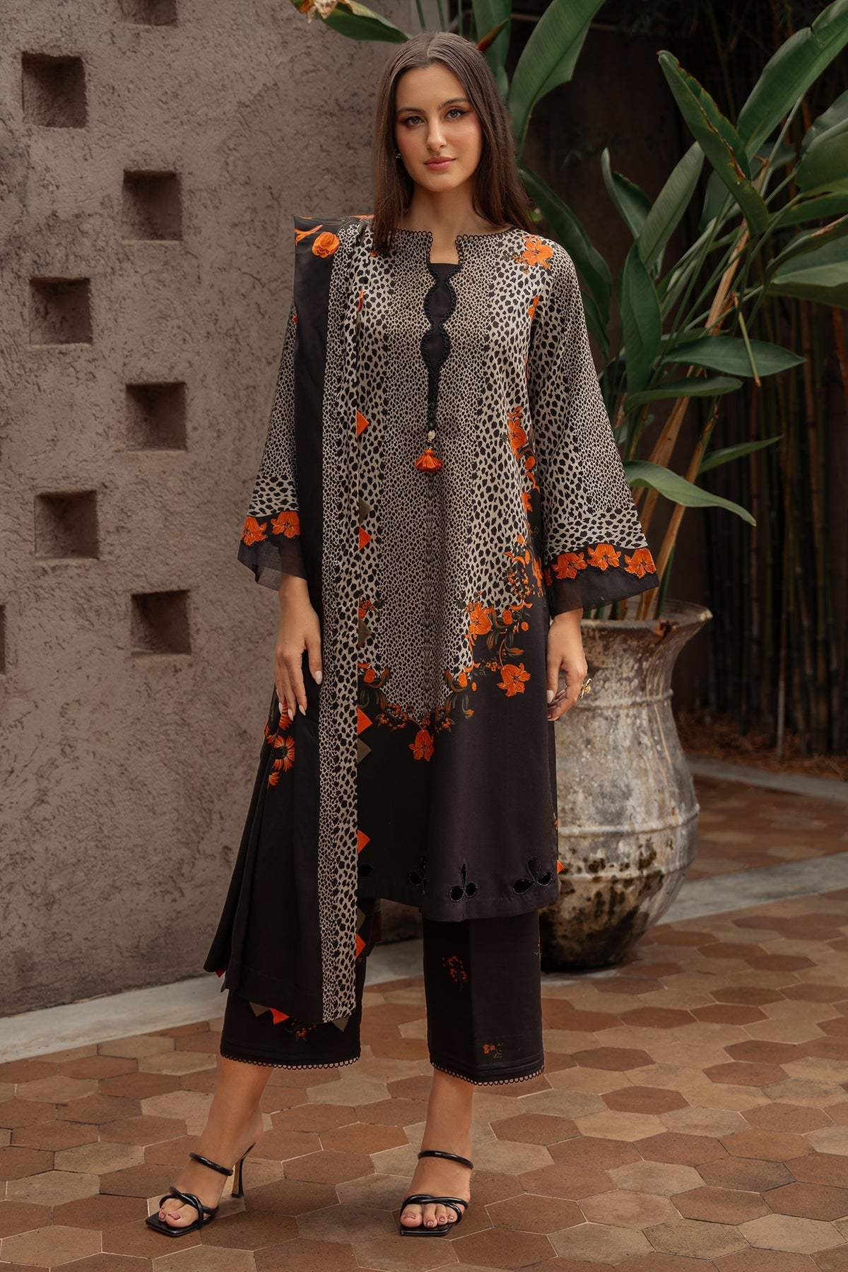 Charizma | C Prints Winter 25 |  3-PC Unstitched Printed Linen Collection CPW5-08