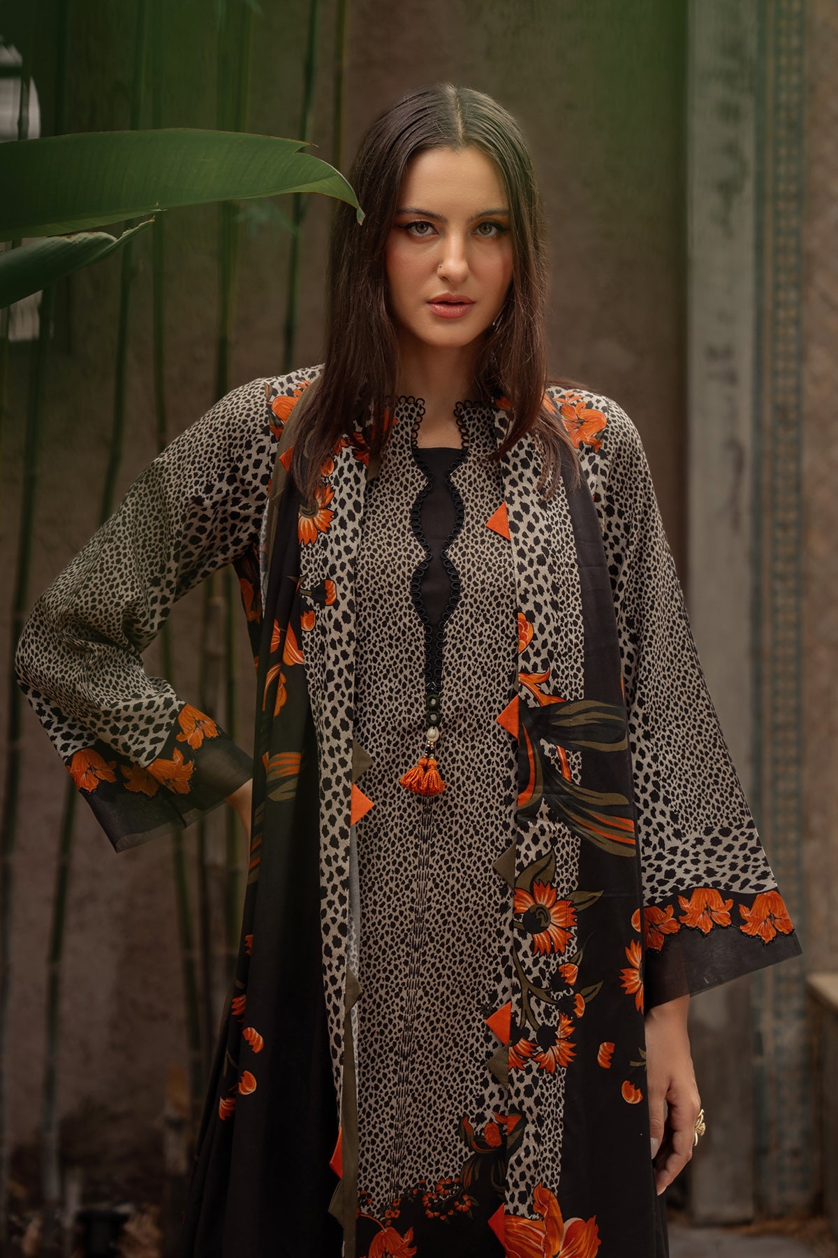 Charizma | C Prints Winter 25 |  3-PC Unstitched Printed Linen Collection CPW5-08, image 4