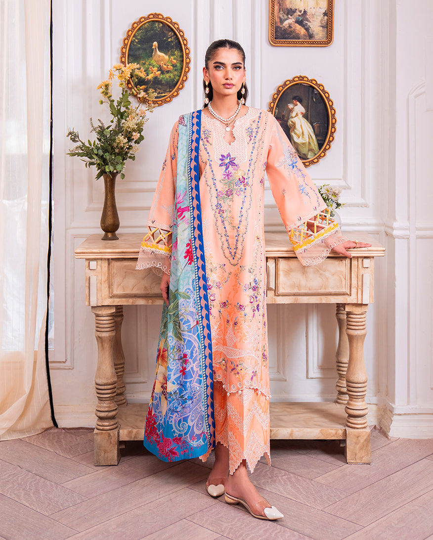 Roheenaz | Aezel Embroidered Cambric | Amal -  Roheenaz Ladies Clothes - Original Designer Dress - House of Maryam