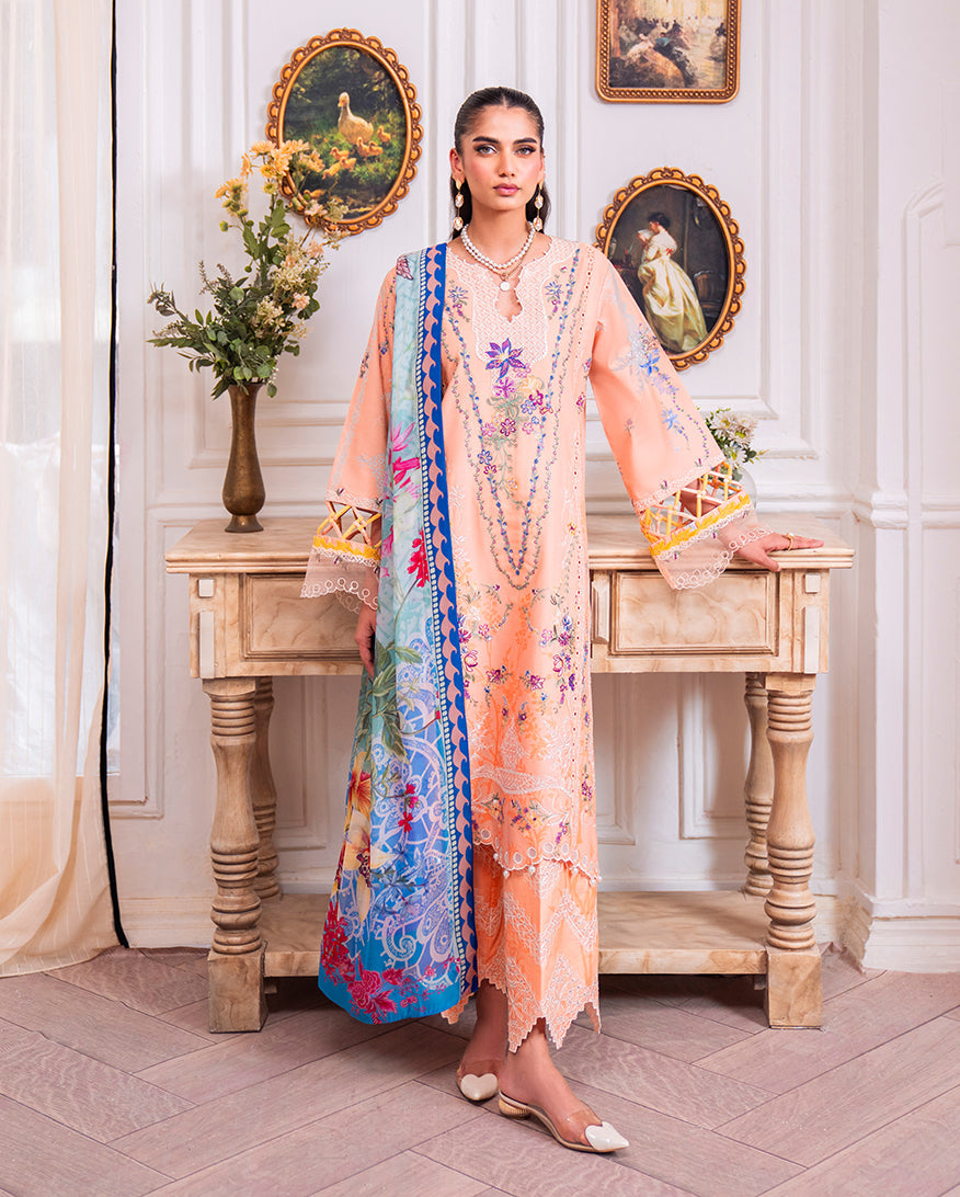 Roheenaz | Aezel Embroidered Cambric | Amal -  Roheenaz Ladies Clothes - Original Designer Dress - House of Maryam