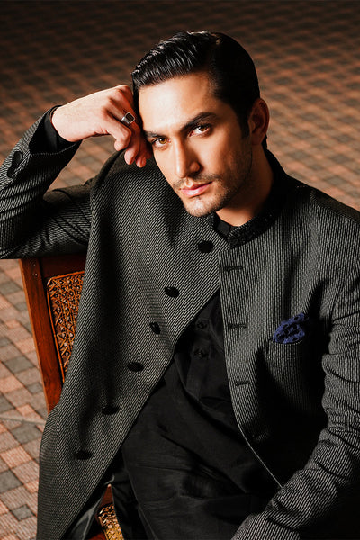 Republic By Omar Farooq | Sherwani Couture | "Hakan" Sherwani -  Republic by Omar Farooq SHERWANI COUTURE - Original Designer Dress - House of Maryam