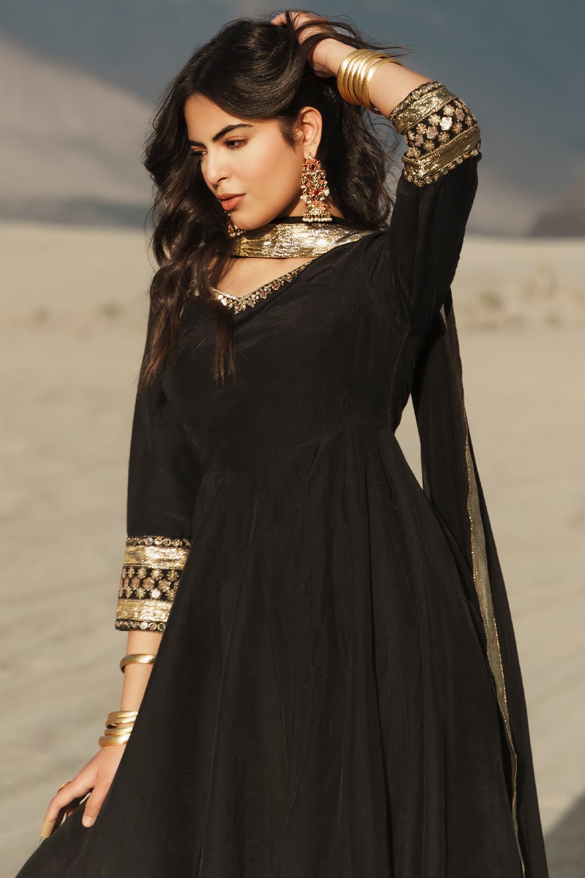 Charizma | Festive Pret | 3 Pcs Stitched Raw Silk Pishwas CMA-6-467, image 3