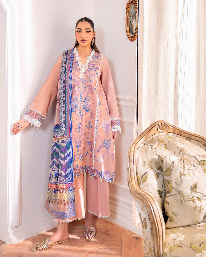 Roheenaz | Aezel Embroidered Cambric | Wareesha -  Roheenaz Ladies Clothes - Original Designer Dress - House of Maryam