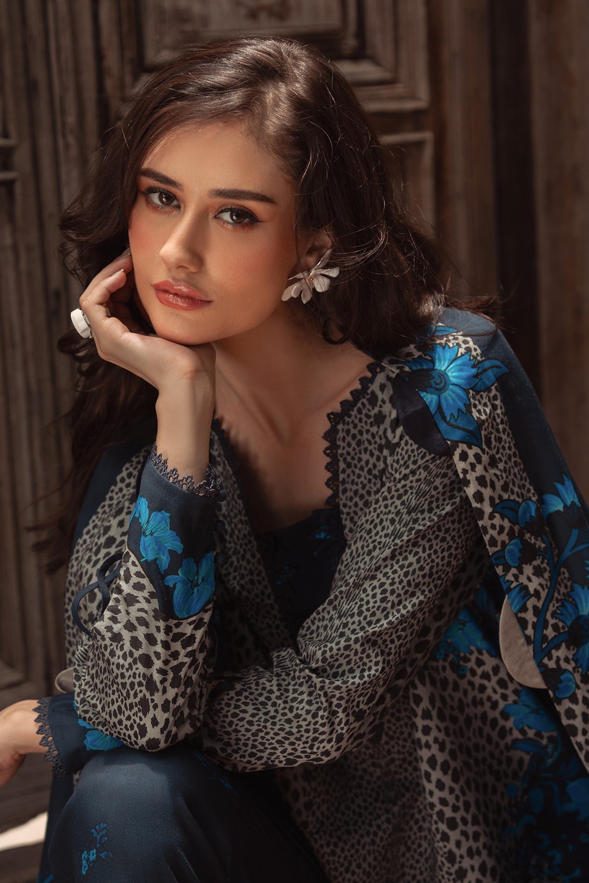 Charizma | C Prints Winter 25 |  3-PC Unstitched Printed Linen Collection CPW5-02, image 3