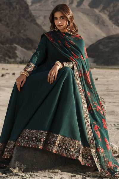 Charizma | Festive Pret | 3 Pcs Stitched Raw Silk Pishwas CMA-6-430-T-Green