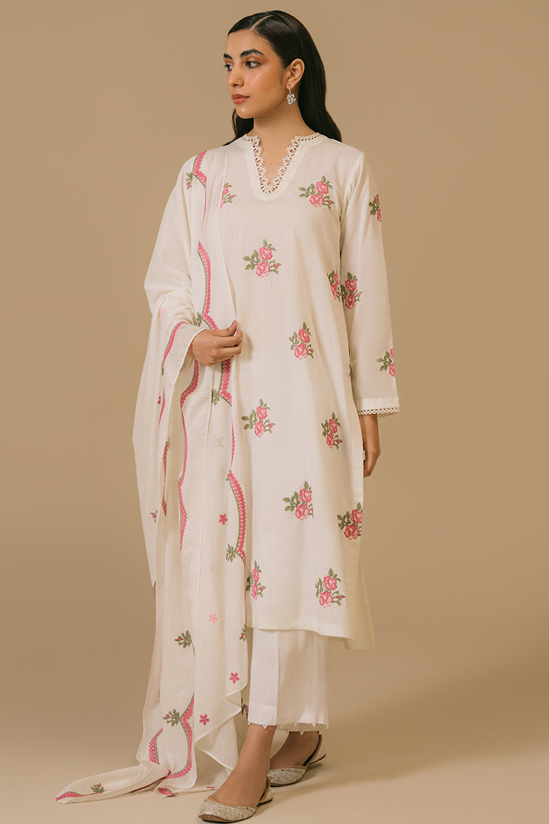 Cross Stitch | Basic Pret | Sky Bloom-2PC (Shirt & Dupatta)