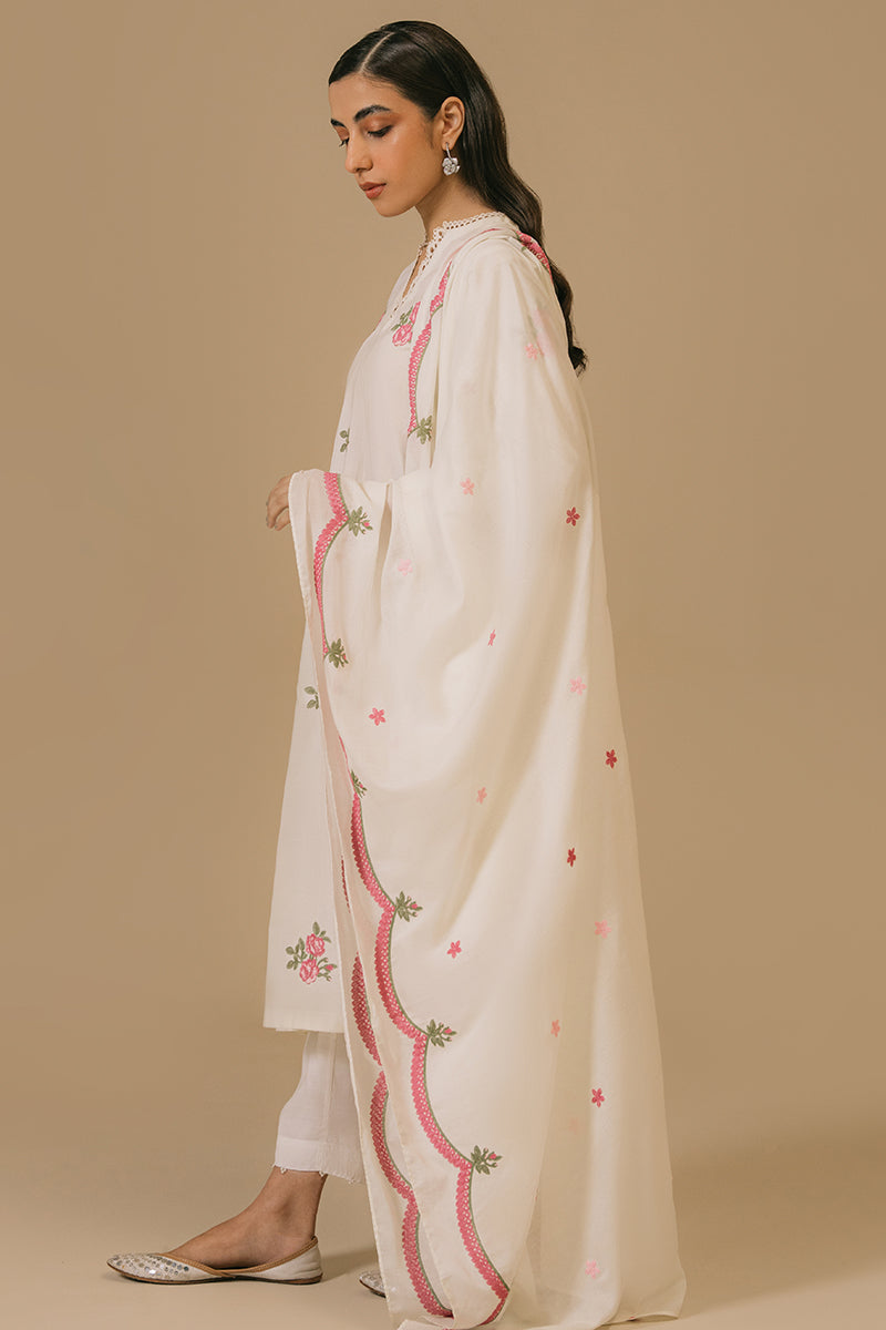 Cross Stitch | Basic Pret | Sky Bloom-2PC (Shirt & Dupatta), image 4