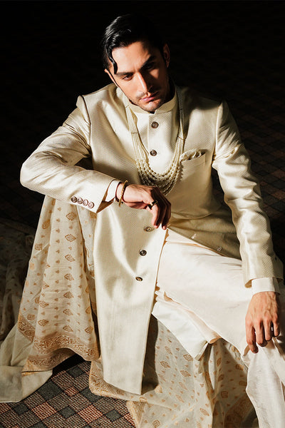 Republic By Omar Farooq | Sherwani Couture | "Hadeed" Sherwani -  Republic by Omar Farooq SHERWANI COUTURE - Original Designer Dress - House of Maryam