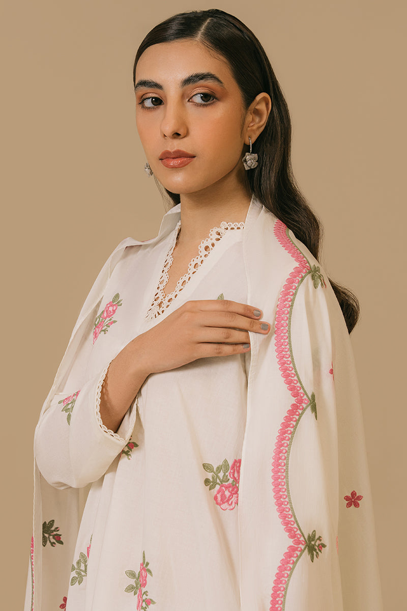 Cross Stitch | Basic Pret | Sky Bloom-2PC (Shirt & Dupatta)