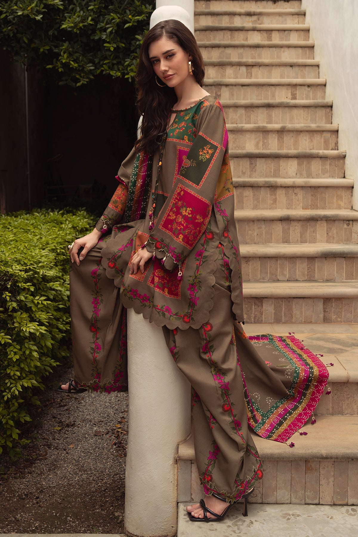 Charizma | C Prints Winter 25 |  3-PC Unstitched Printed Linen Collection CPW5-03, image 3