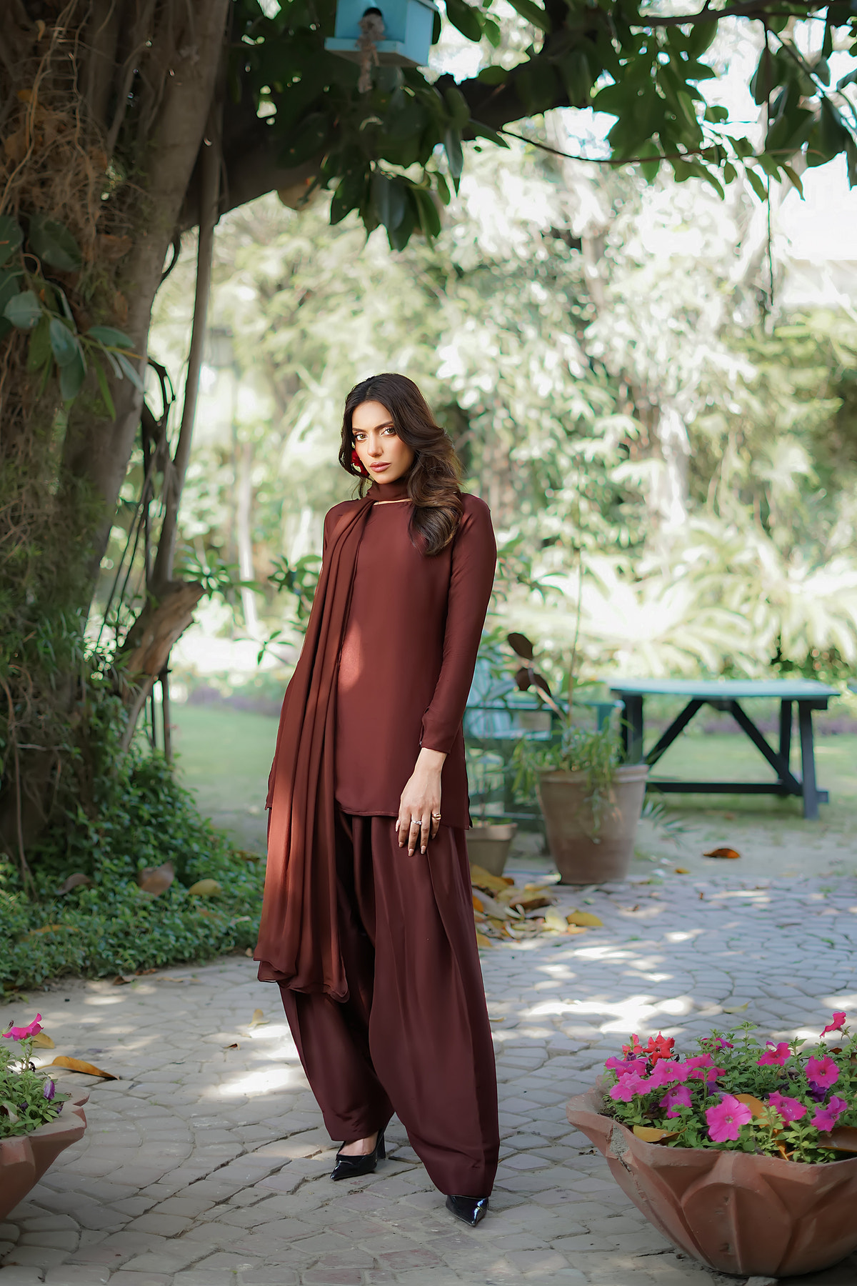 Erum Khan | Nue 25 | Espresso Gloe -  Erum Khan Ladies Clothes - Original Designer Dress - House of Maryam