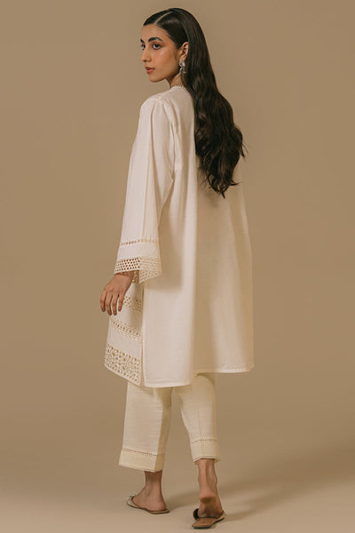 Cross Stitch | Basic Pret | Ivory Mist-Lawn Embroidered Shirt