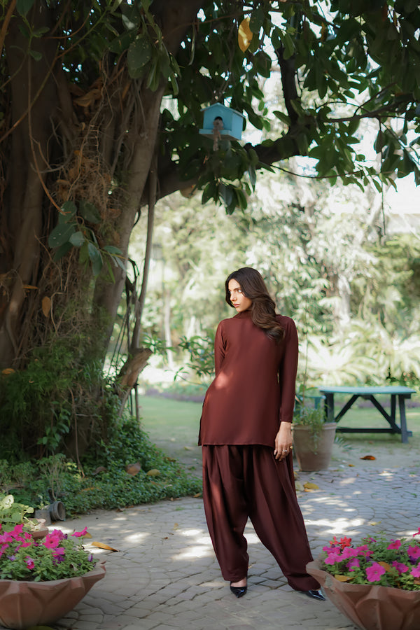 Erum Khan | Nue Pret | Espresso Gloe -  Erum Khan Ladies Clothes - Original Designer Dress - House of Maryam