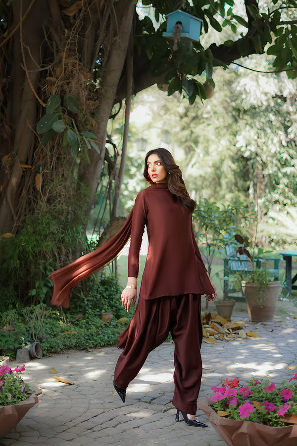 Erum Khan | Nue Pret | Espresso Gloe -  Erum Khan Ladies Clothes - Original Designer Dress - House of Maryam
