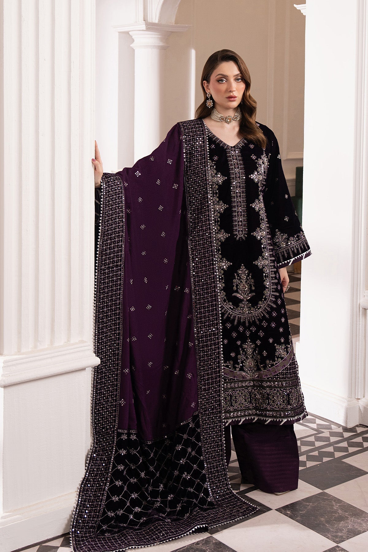 Raeesa Premium | Noirah Velvet | NV-001-10