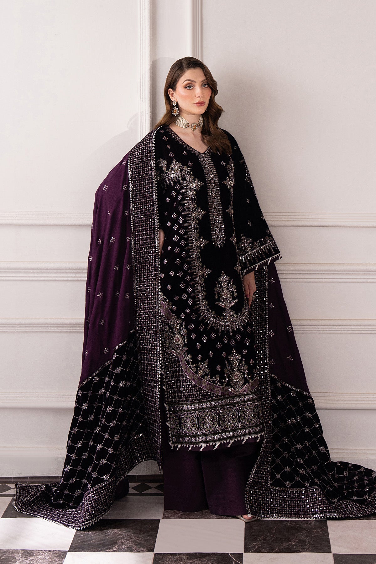 Raeesa Premium | Noirah Velvet | NV-001, image 8