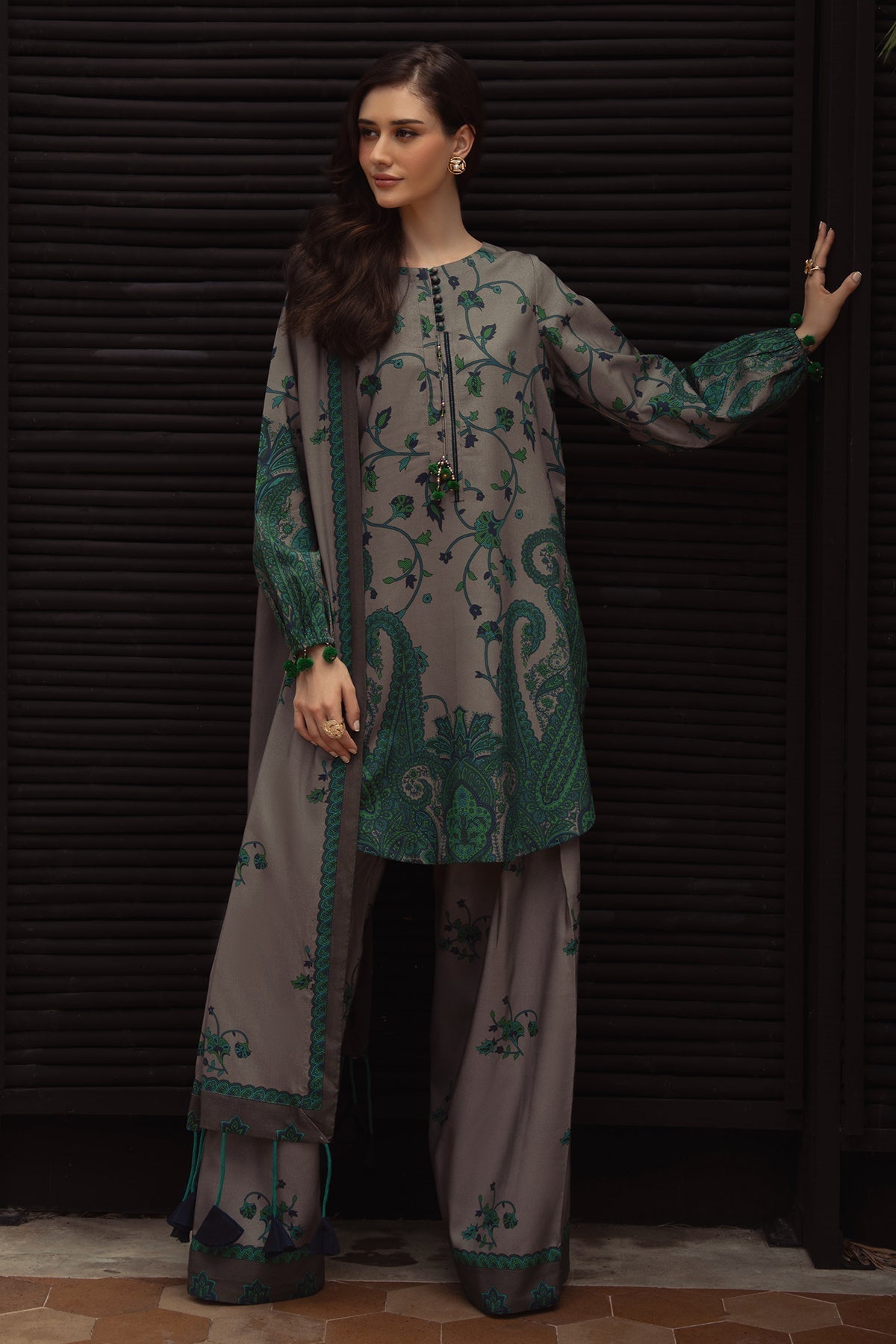 Charizma | C Prints Winter 25 |  3-PC Unstitched Printed Linen Collection CPW5-07