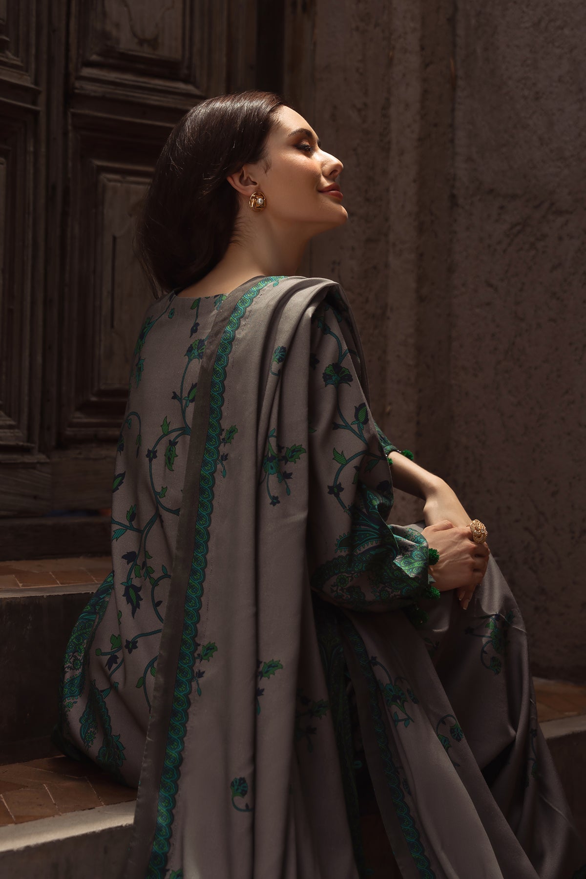 Charizma | C Prints Winter 25 |  3-PC Unstitched Printed Linen Collection CPW5-07, image 2
