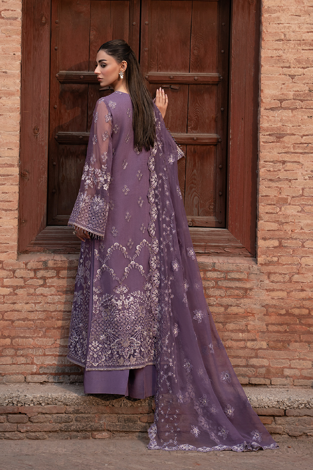Lavish Premium | Hamsafar Luxury Chiffon | Pale Purple