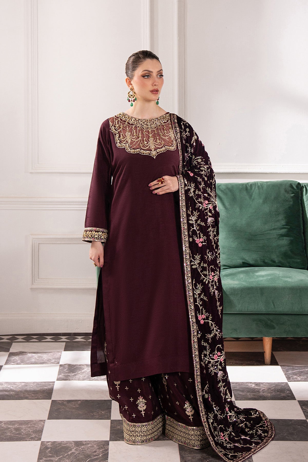 Raeesa Premium | Noirah Velvet | NV-005