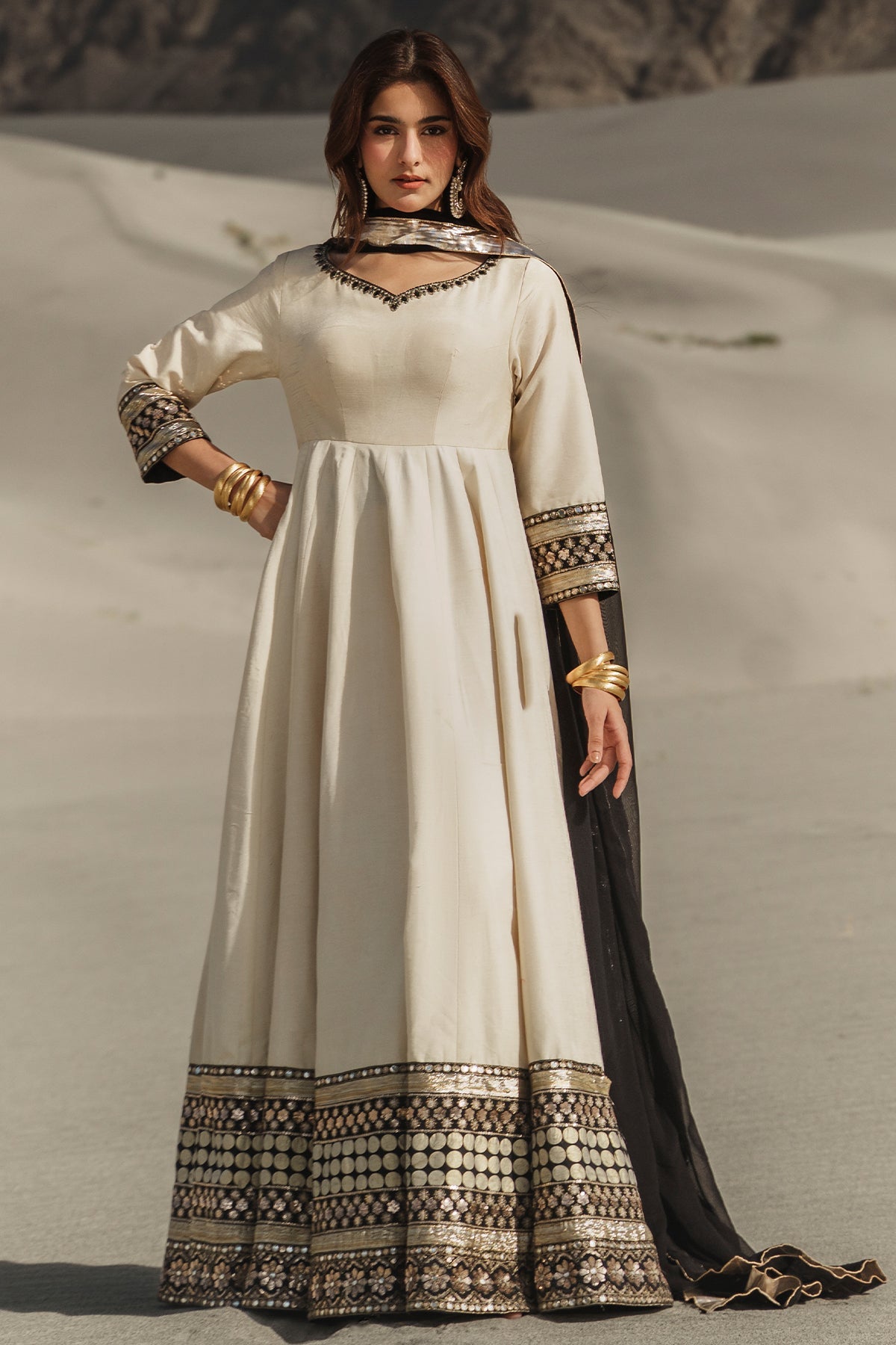 Charizma | Festive Pret | 3 Pcs Stitched Raw Silk Pishwas CMA-6-468