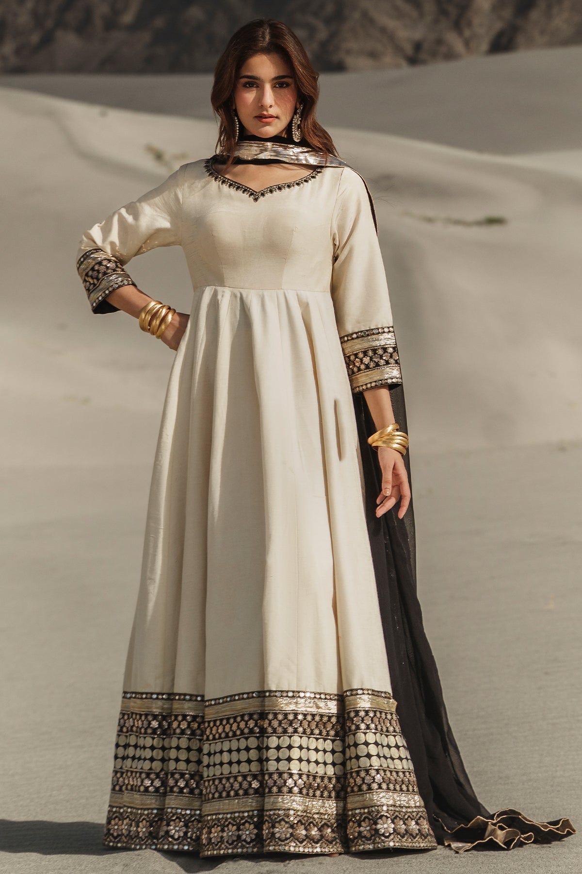 Charizma | Festive Pret | 3 Pcs Stitched Raw Silk Pishwas CMA-6-468