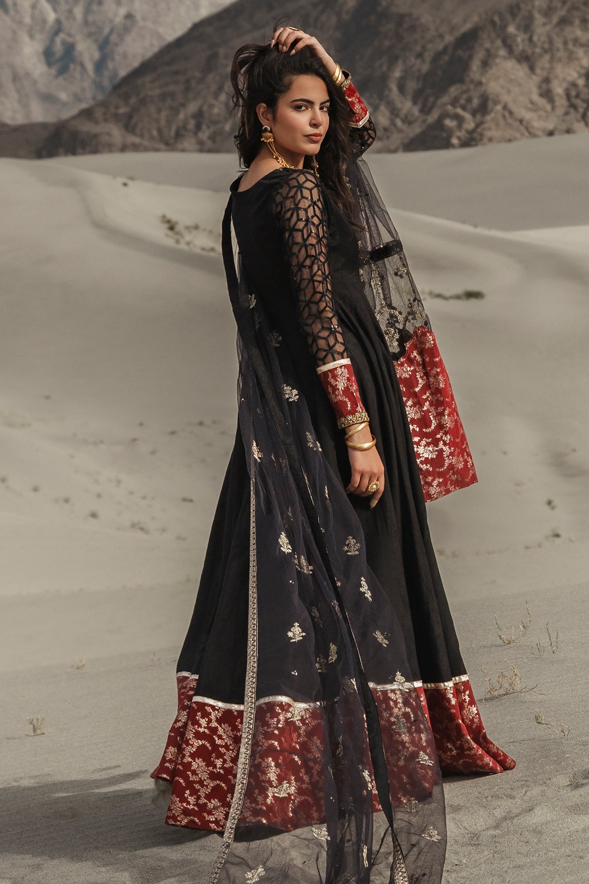 Charizma | Festive Pret | 3 Pcs Stitched Raw Silk Pishwas CMA-6-485, image 2