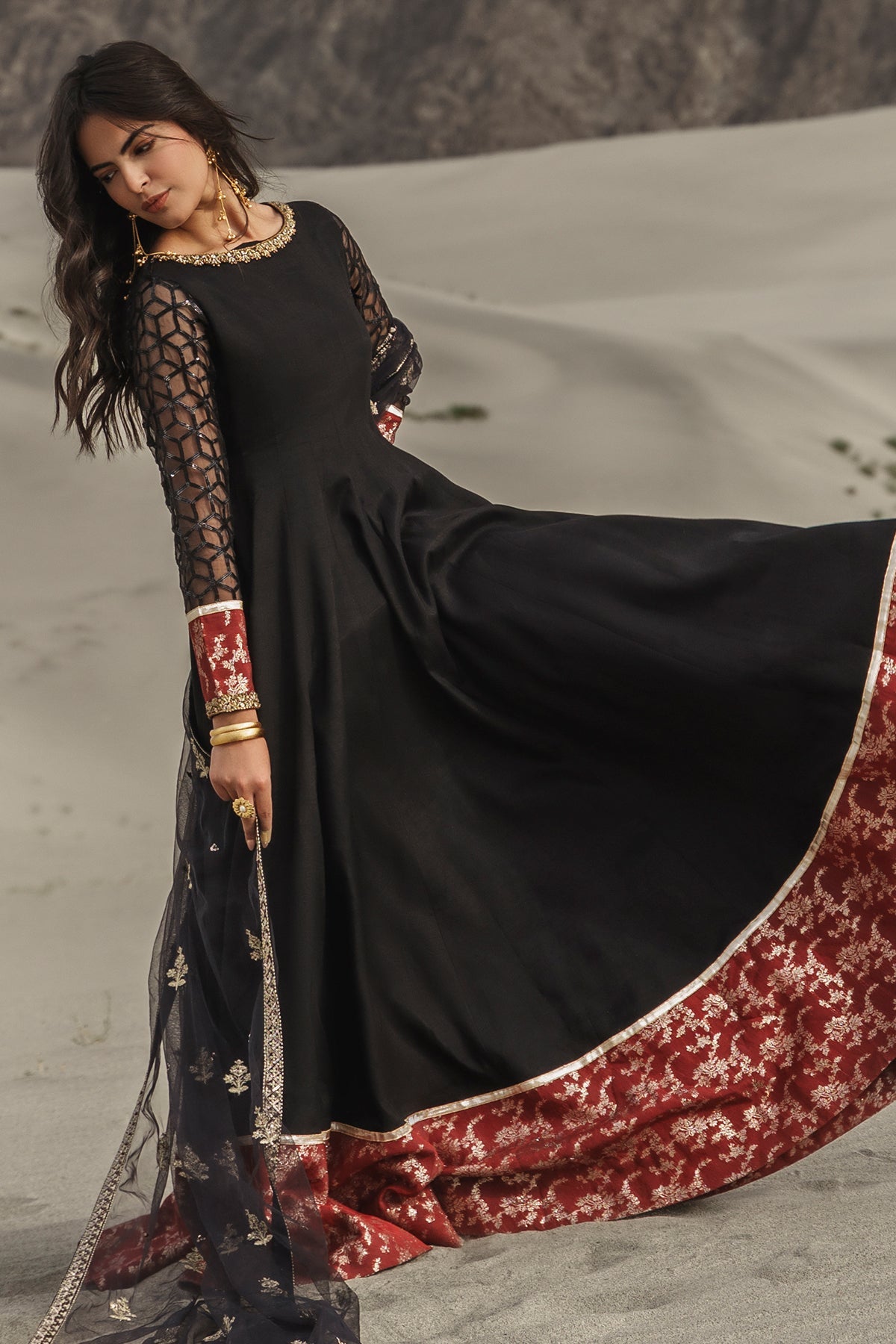 Charizma | Festive Pret | 3 Pcs Stitched Raw Silk Pishwas CMA-6-485, image 4