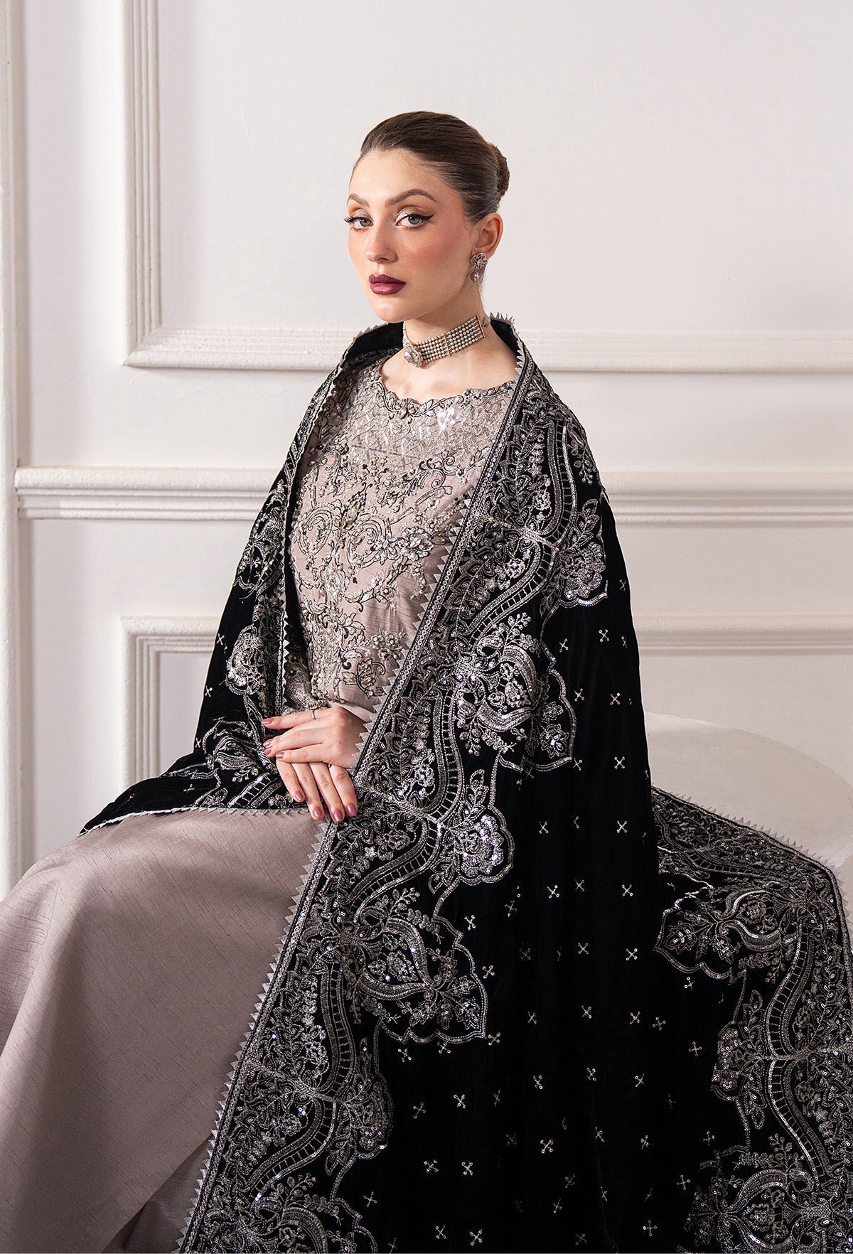 Raeesa Premium | Noirah Velvet | NV-007, image 9