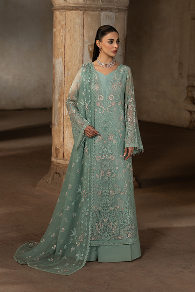 Lavish Premium | Hamsafar Luxury Chiffon | Light Aqua